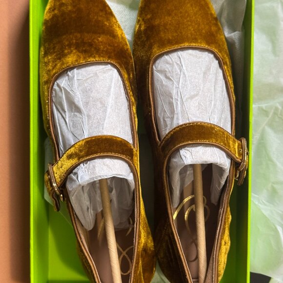 Sam Edelman Michaela Mary Jane in velvet yellow - Picture 7 of 12